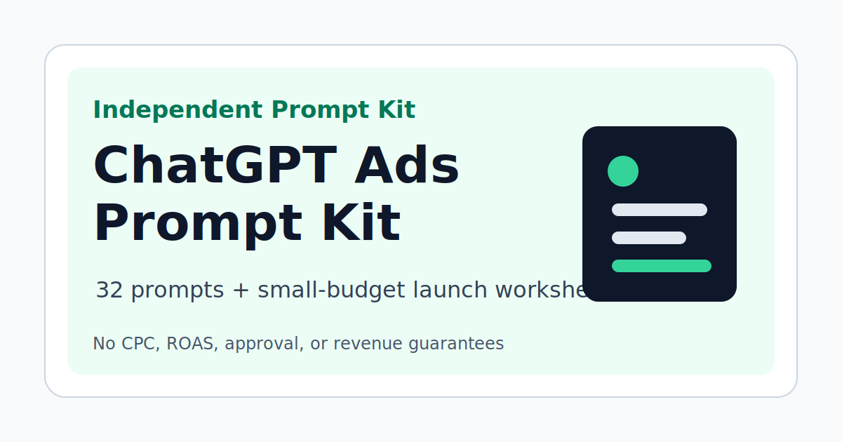 ChatGPT Ads Prompt Kit preview